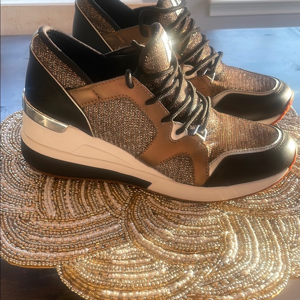 Michael Kors Black Glitter Woman Sneakers